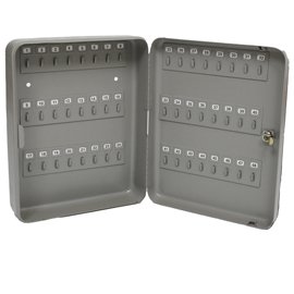 Cassetta portachiavi da muro - 30 x 24 x 7 cm - 48 posti - grigio antracite - Metalplus