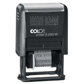 48010 Timbro Printer S220/W Polinomio - 12 diciture - 4 mm - autoinchiostrante - Colop