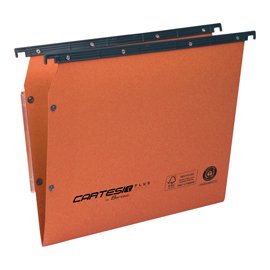 Cartella sospesa Cartesio Plus - armadio - interasse 33 cm - fondo V - 33 x 28 cm -  arancio - Bertesi