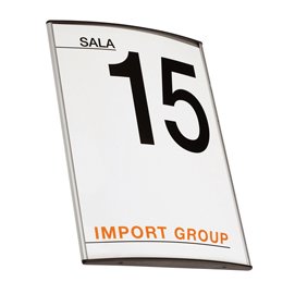 50470 Targa da parete Arkos - 10 x 10 cm - profilo silver - Studio T