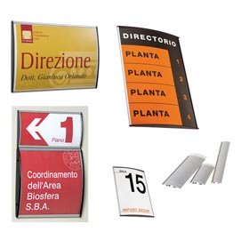 50474 Targa da parete Arkos - 21 x 30 cm - profilo silver - Studio T