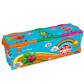 Tris barattoli da 220gr - verde/arancio/magenta - DiDò - conf. 3 pezzi