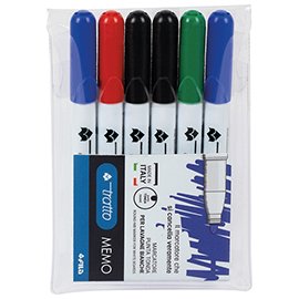 Pennarello Tratto Memo - a secco - per lavagne cancellabili - punta conica - tratto 2