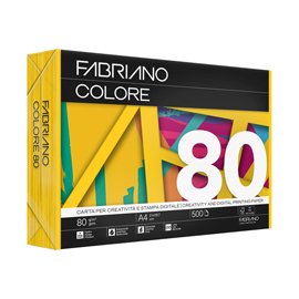 Carta Fabriano Colore - A3 - 80 gr - colori forti giallo - Fabriano - conf. 250 fogli