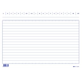 Schede in cartoncino rigate - 17 x 24 cm orizzontale - Edipro - conf. 100 pezzi