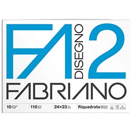 Album F2 - 24 x 33 cm - 10 fogli - 110 gr - liscio squadrato - punto metallo - Fabriano