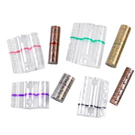 66439 Blister portamonete - 2 cent - fascia grigia - Iternet - sacchetto da 100 blister