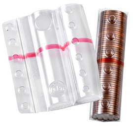 66440 Blister portamonete - 5 cent - fascia rossa - Iternet - sacchetto da 100 blister