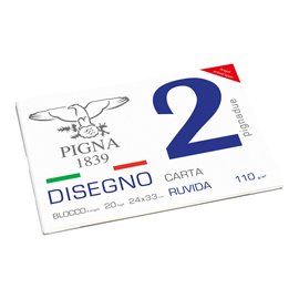 67593 Album Pigna2 - 24 x 33 cm - 4 angoli - 20 fogli - 110 gr - ruvido - Pigna