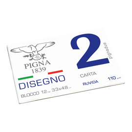 Album Pigna2 - 33 x 48 cm - 4 angoli - 20 fogli - 110 gr - ruvido - Pigna
