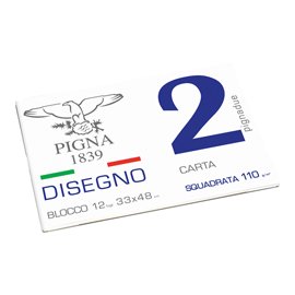 67598 Album Pigna2 - 33 x 48 cm - 4 angoli - 20 fogli - 110 gr - liscio squadrato - Pigna
