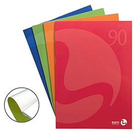 Blocco notes BM90 - A4 - collato lato corto - bianco - 80fg - 90gr - copertina 250gr - BM