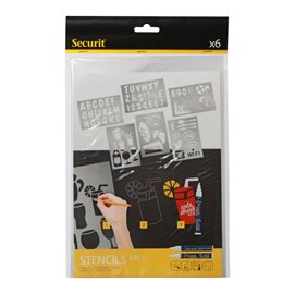 71626 Stencil trasparenti assortiti (lettere