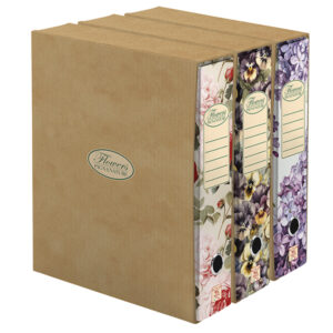 Registratore a leva Nature Flowers - protocollo - dorso 8cm - Pigna