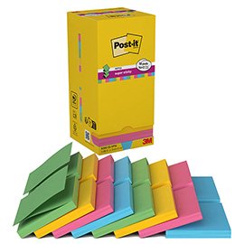 Blocchetto Post-it Super Sticky Z Notes - R-330-SS-VP16 - per dispenser - 76 x 76 mm - 90 fogli - Post-it - conf. 16 blocchi