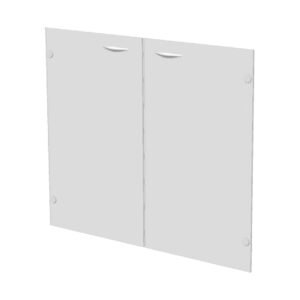 Coppia ante Easy - per mobile basso - 80 x 67 cm - spessore 5 mm - vetro satinato