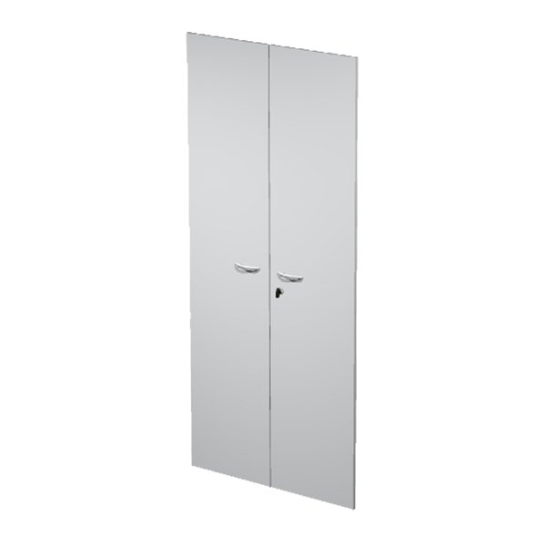 Coppia ante Easy - per mobile alto - 80 x 175 cm - spessore 18 mm - melaminico - grigio