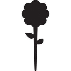 74550 Silhouette Tags - formato fiore - 15 x 25 cm - nero - Securit - set 5 pezzi