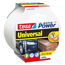 56348-00005-05
4042448033109
tesa Extra Power Universal White 10m:50mm Nastro adesivo Extra Power Universal - 50 mm x 10 m - tela plastificata - bianco - Tesa
