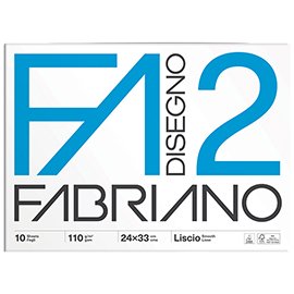 Album F2 - 24 x 33 cm - 10 fogli - 110 gr - liscio - punto metallico - Fabriano