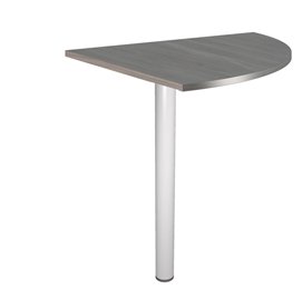 Raccordo angolare 90° per scrivanie Easy - 80 x 80 cm - frassino toscano/grigio cromato