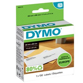 Rotolo 130 etichette LW 1983173 - 28 x 89 mm - carta - indirizzi standard - bianco - Dymo