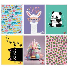 Maxiquaderno Bambina fantasia - A4 - 1 rigo -  40+2 fogli - 80gr - BM