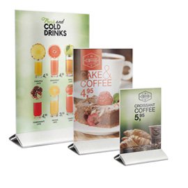 86902 Display da tavolo - A4 - base acciaio - Securit