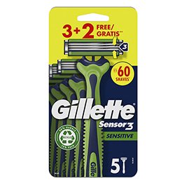 Gillette Sensor 3 Sensitive - confezione usa&getta 3 + 2 pezzi