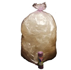 Sacchi - 70 x 110 cm - 110 L - 22 micron - MDPE/HDPE - viola trasparente - Rolsac - conf. 10 pezzi