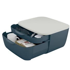 92734 Cassettiera Cosy - 2 scomparti - grigio - Leitz