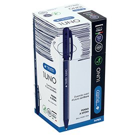 Penna sfera Tratto Uno Green - punta media 1 mm - blu - Tratto - conf. 50 pezzi