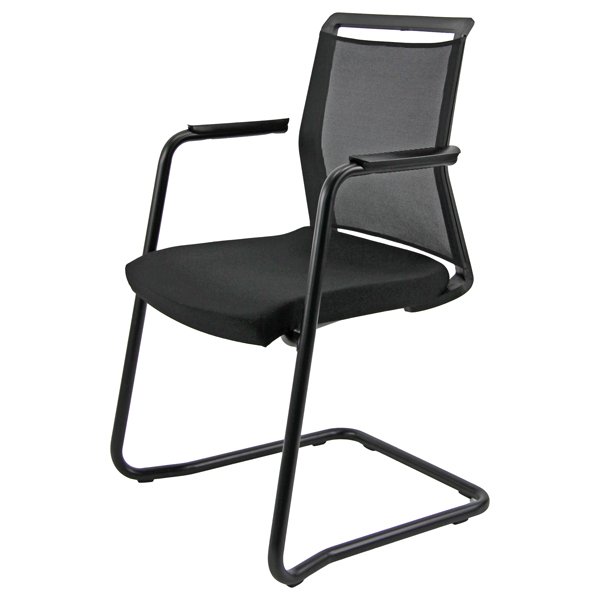 94051 Seduta attesa Light LLS - con braccioli inclusi - nero - Unisit