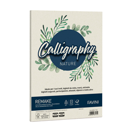 94638 Carta Calligraphy Nature Remake - A4 - 250 gr - perla - Favini - conf. 50 fogli
