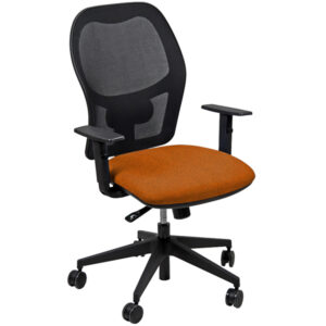 Seduta operativa Hubble HUHU - tessuto Chili - braccioli regolabili - arancione - Unisit