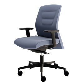 96074 Poltrona direzionale Shield SEB - con braccioli regolabili - blu - Unisit