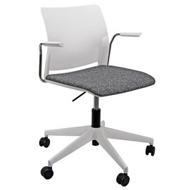 96469 Seduta Home/Office Alpha APGBBRT - con braccioli inclusi - bianco/grigio - Unisit