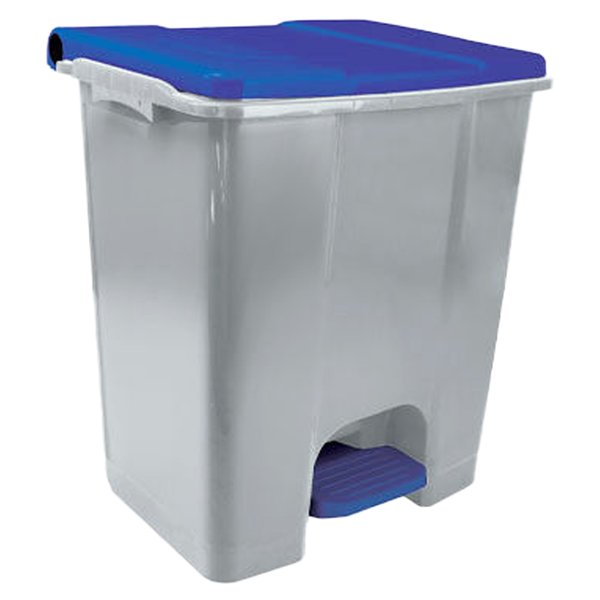 Contenitore mobile Ecoconti - a pedale - 60 L - plastica riciclata - grigio/blu - Medial