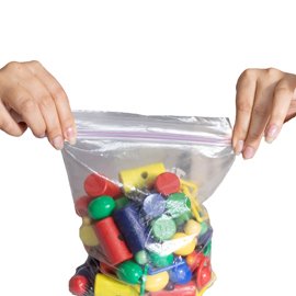 Sacchetti Zip - 6 x 8 cm - 45 micron - LDPE - trasparente - Viva - conf. 100 pezzi