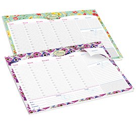 Desk planner Nature Flowers - da scrivania - 42 x 29