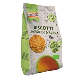 97866 Biscotti biologici - con fiocchi di avena - 350 gr - Fior Di Loto