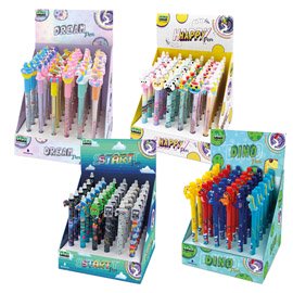 98651 Box penne cancellabili - 4 expo da banco - fantasie assortite - Lebez - conf. 144 pezzi