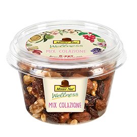 Mix colazione - frutta secca e disidratata - in bicchiere - 125 gr - Mister Nut