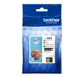 Brother - Kit Cartucce - Nero/ Ciano/Magenta/Giallo - LC424VAL  - 750 pag