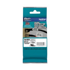 BROTZEFX251 Brother - Nastro laminato flessibile - Nero/Bianco - TZEFX251 - 24mm x 8mt