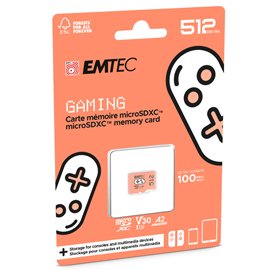 Emtec - MSD Gaming UHS-I U3 V30 A2 - Arancione - 512GB - ECMSDM512GXCU3G