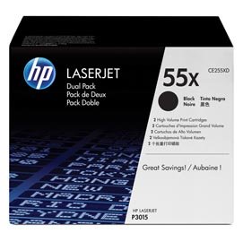 Hp - Confezione 2 Toner originale - 55X - Nero - CE255XD - 12.500 pag/cad