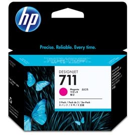 HPCZ135A Hp - Confezione 3 cartucce ink originale - 711 - Magenta - CZ135A - 29ml cad