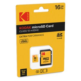 Kodak - Micro SDHC Class 10 Extra - EKMSDM16GHC10CK - 16GB