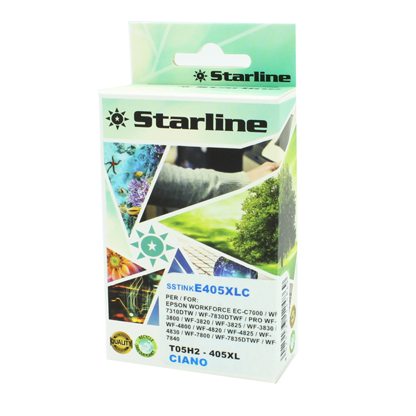 SSTINKE405XLC Starline - Cartuccia Ink compatibile per Epson 405XL - Ciano - 18ml